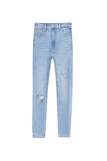 High-waist wide-leg jeans - PULL&BEAR