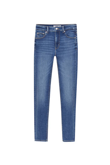 Skinny-Jeans mit halbhohem Bund
