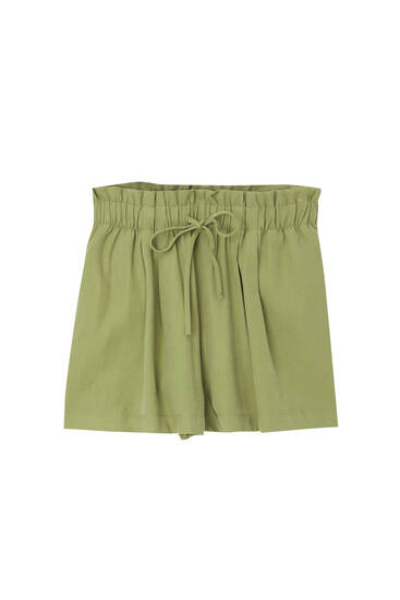Paperbag Bermuda shorts