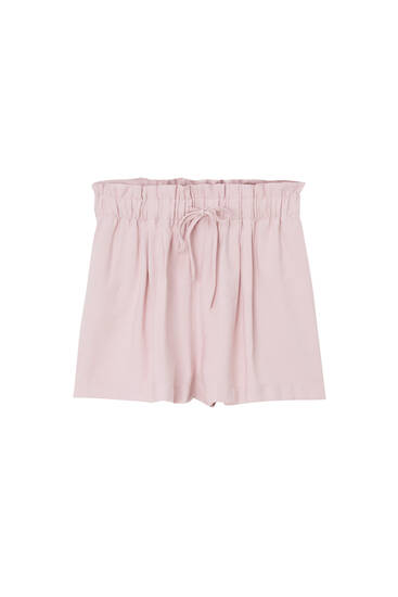 Paperbag Bermuda shorts