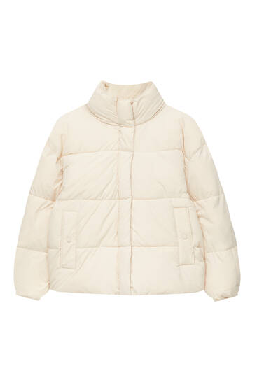 Pull and bear black clearance puffer