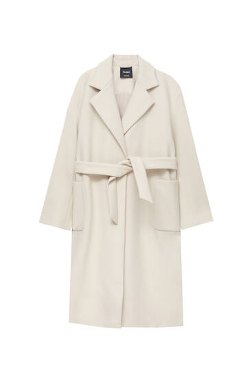 Pull and bear long on sale coat