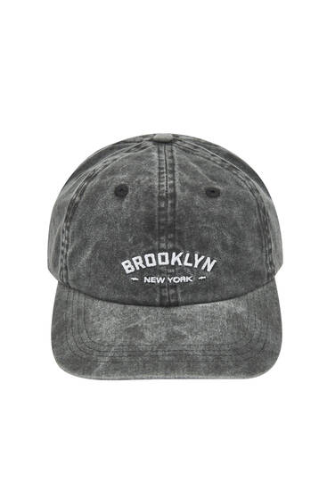 Washed-effect Brooklyn cap