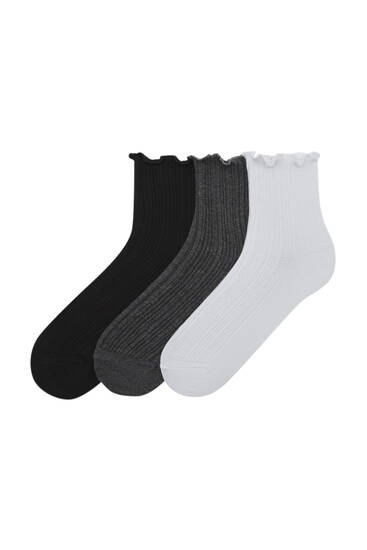 Pack 3 pares calcetines rizos