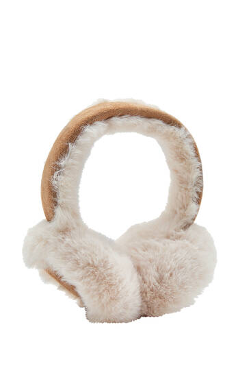 Fuzzy and faux suede earmuffs
