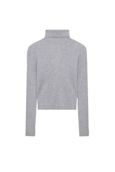 Pull maille col roulé - pull&bear
