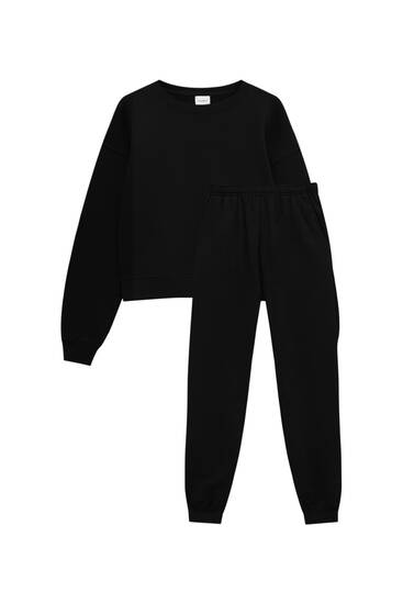 Pantalon negro pull and bear mujer new arrivals