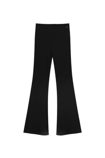 Pull&Bear High Waisted Tailored Straight Leg Trouser With Front Seam in  Brown | Lyst