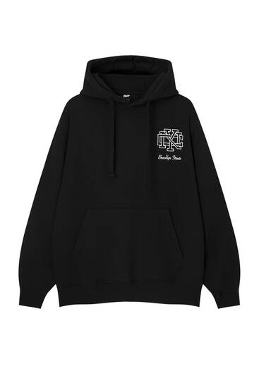 New York embroidery black hoodie