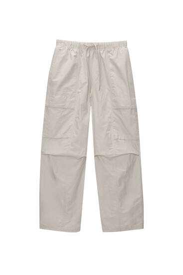 Rustic baggy cargo trousers