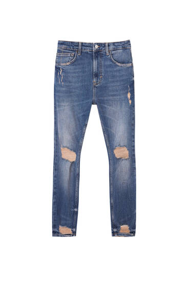 Skinny Jeans mit Rissen