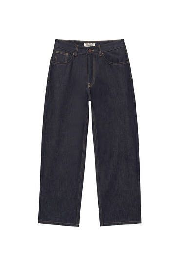 Wide-leg selvedge jeans