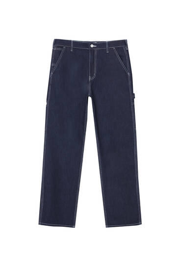 Dunkelblaue Workwear-Jeans