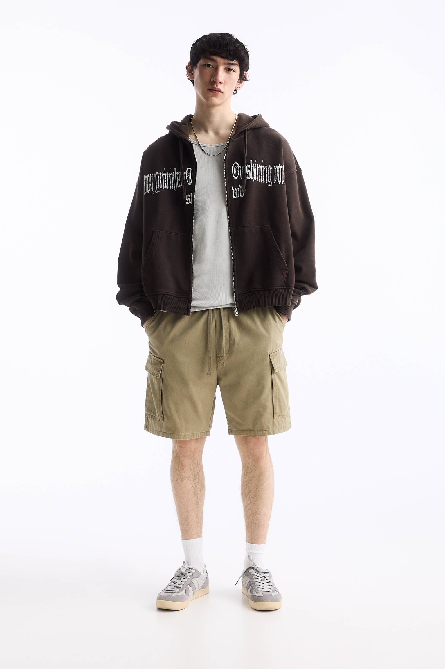 Bermuda Cargo Shorts with Pleats main image 0