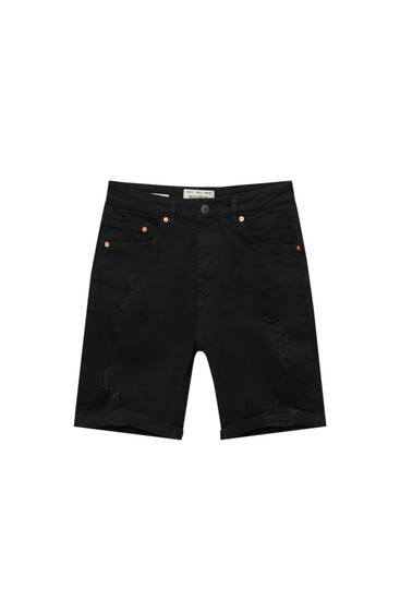 Shorts on sale neri strappati