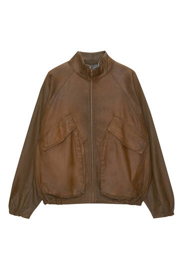 Brown waxed jacket
