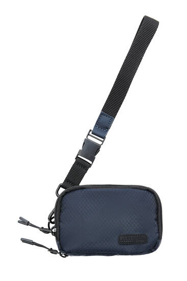 Blue hiking bag wallet