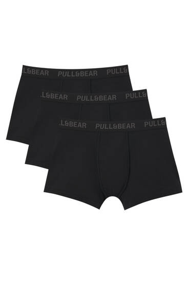 3-pack of black and grey boxers