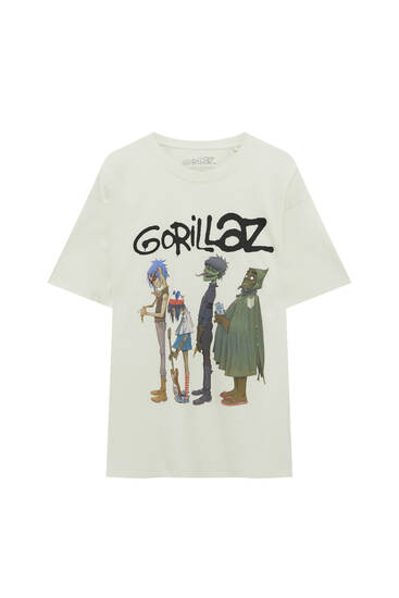 Vit t-shirt Gorillaz