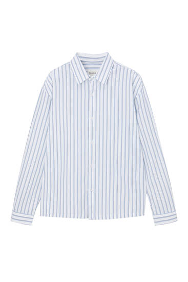 White long sleeve striped shirt