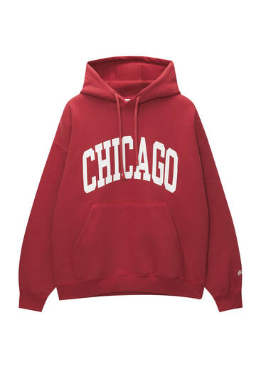 Red Chicago hoodie