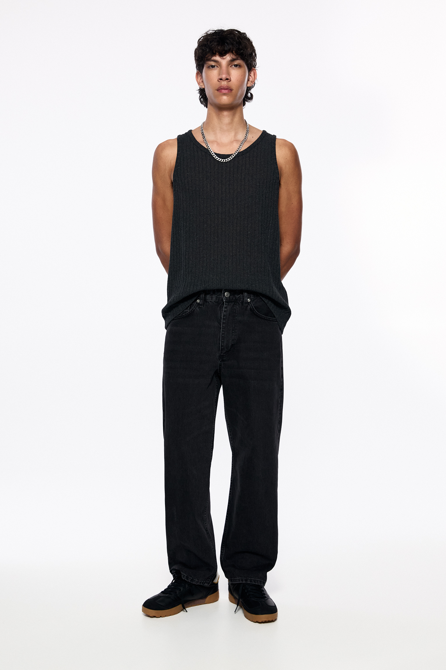 Men's Washed Relaxed Fit Baggy Jeans