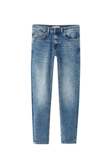 Blaugrüne Basic-Skinny-Jeans