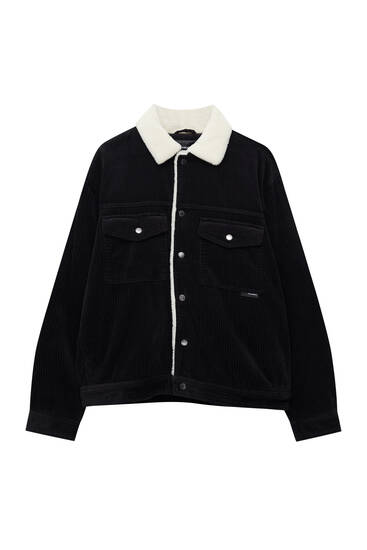 Pull and bear black 2024 coat