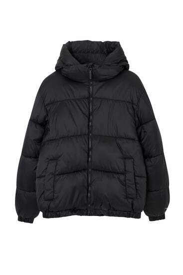 Puffer coat clearance pull and bear