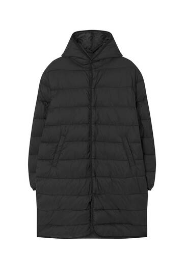 Long lightweight puffer coat