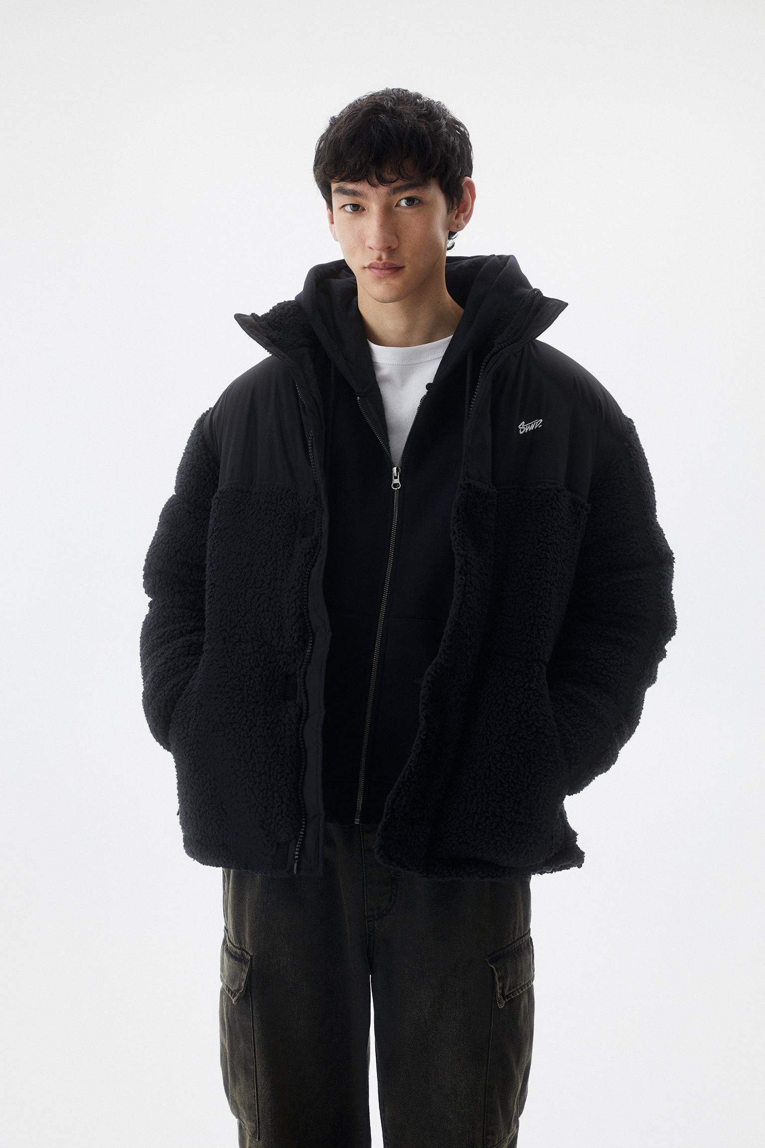 BOW PRINT PULLOVER PUFFER JACKET - L main image 1