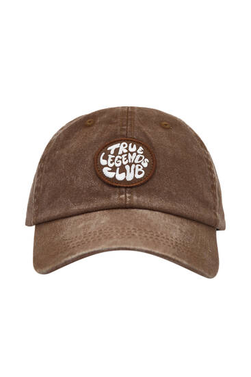 Washed brown cap