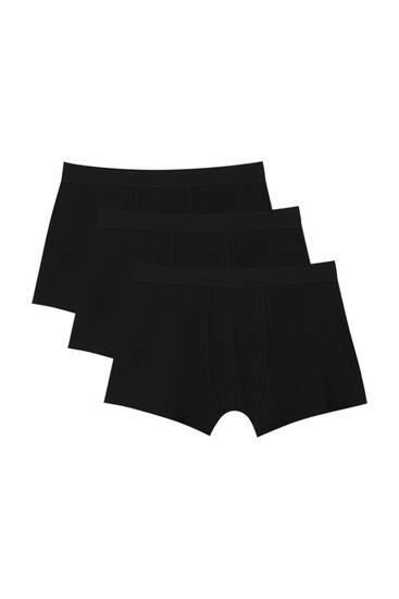 Pack of 3 pairs of basic black boxers