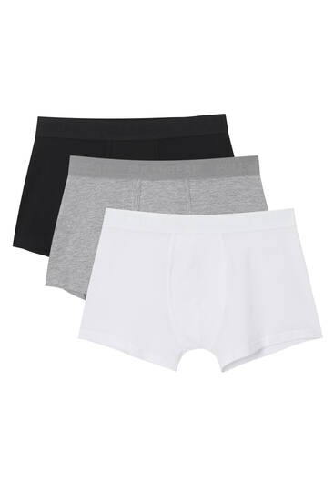 Pack of 3 pairs of basic boxers with logo