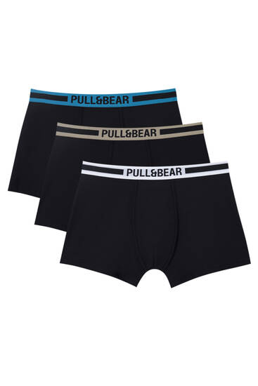 3-pack of boxers with striped waistband