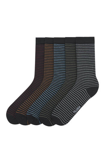 Striped tie socks
