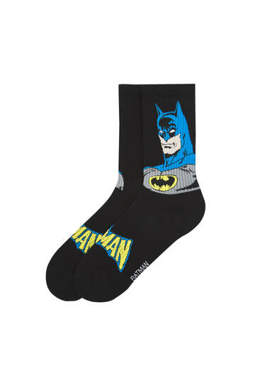 Черни чорапи с мотив „Батман“