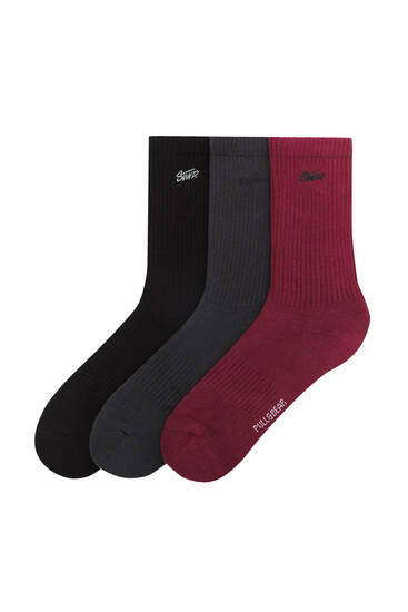 Pack 3 pares calcetines colores