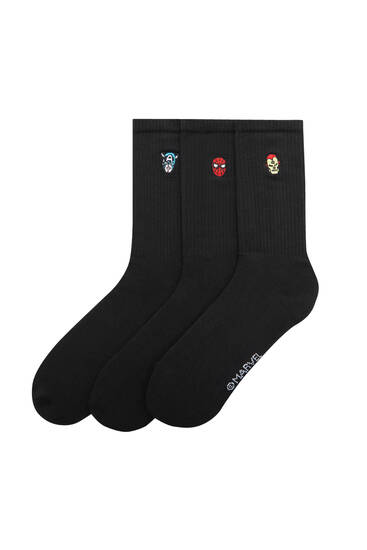 Σετ με 3 ζεύγη κάλτσες Marvel