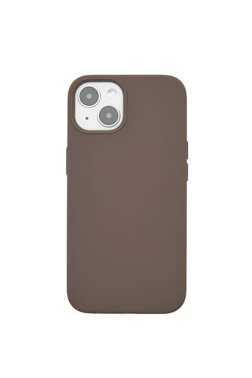 Brown rubber Iphone case
