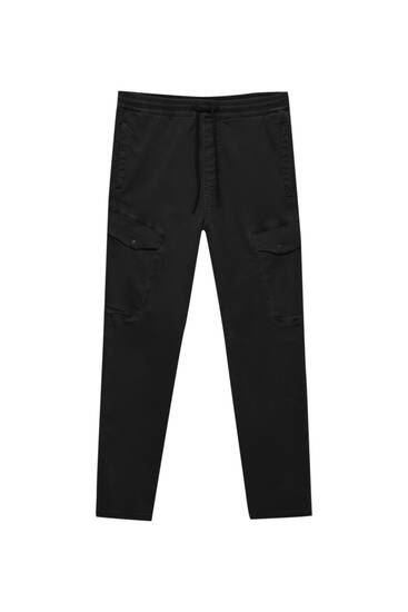 Pull&Bear mid waist loose fitting pants in black | ASOS | Loose fitting  pants, Trousers women, Pants for women