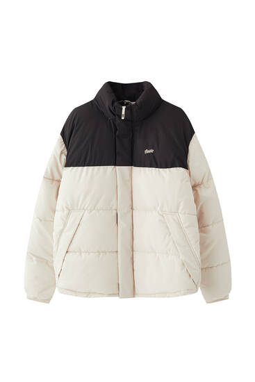 Pull&bear half outlet zip padded jacket