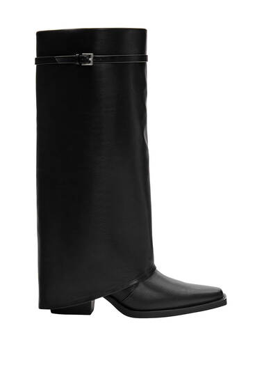 Gaiter boots with buckles
