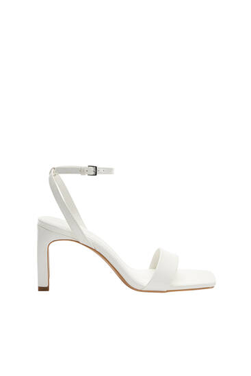 High-heel sandals with ankle strap