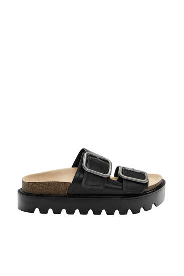 Chunky sole sandals with buckles