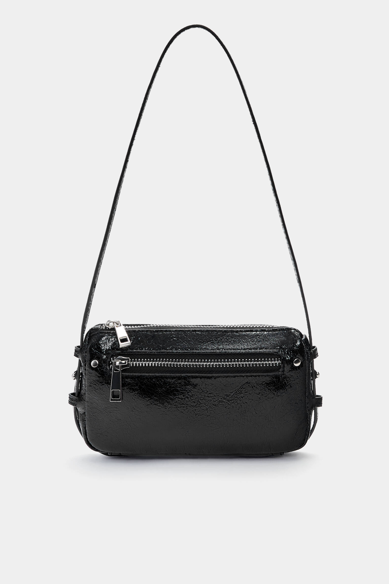 Metallic mini shoulder bag - PULL&BEAR