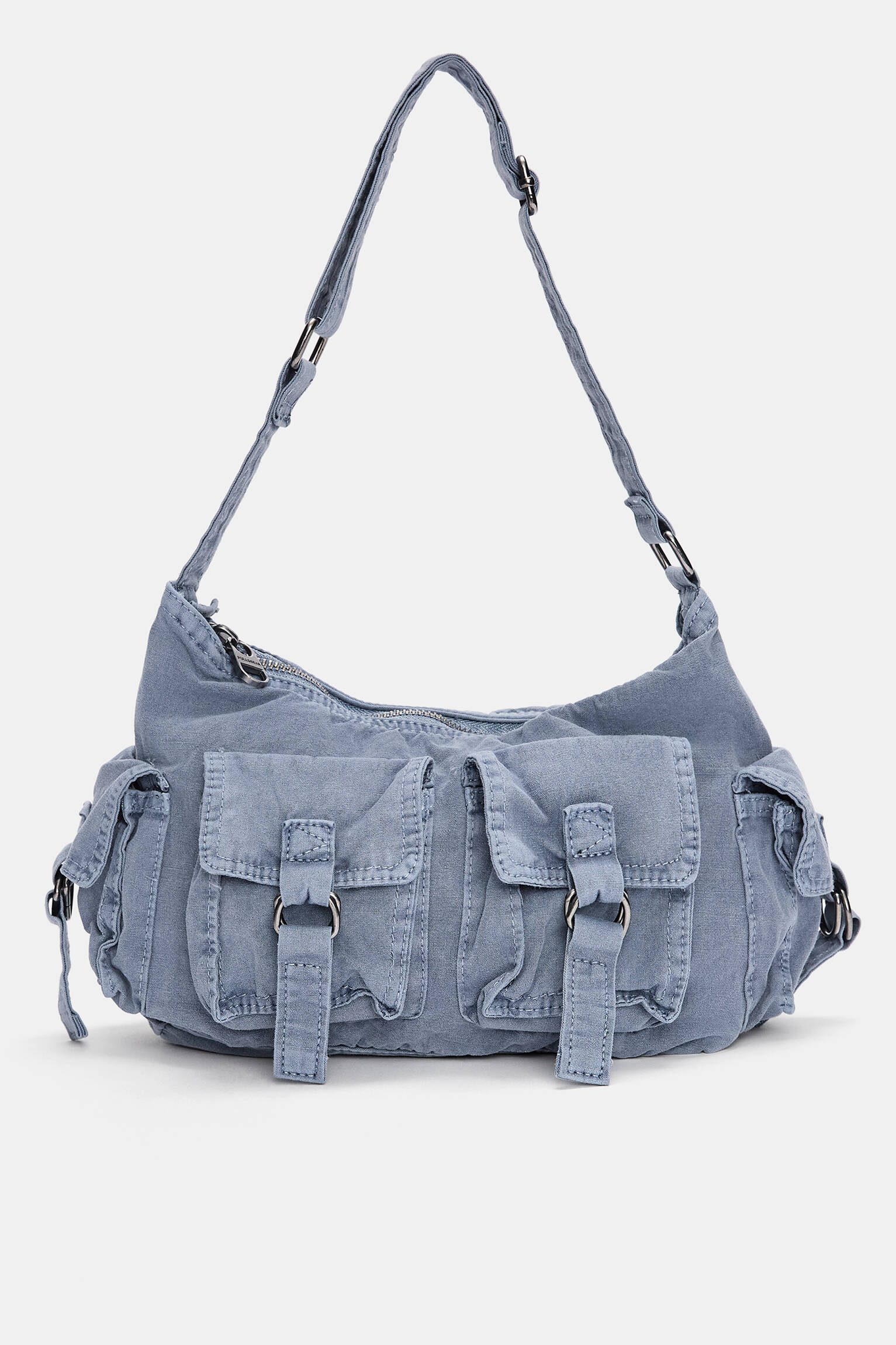 Canvas shoulder bag with pockets - PULL&BEAR 