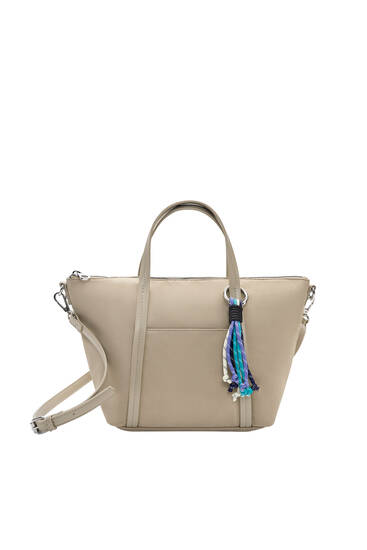 Embellished nylon mini shopper bag