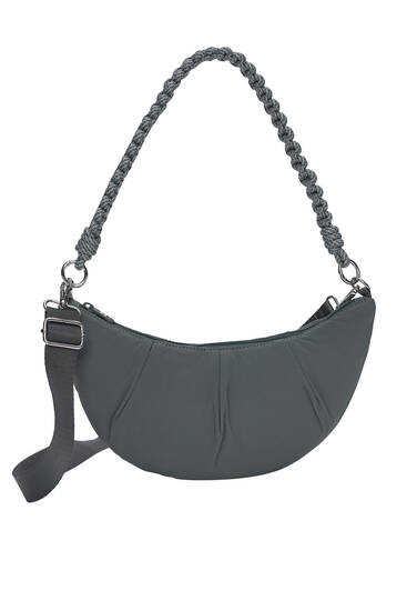 Half-moon cord shoulder bag