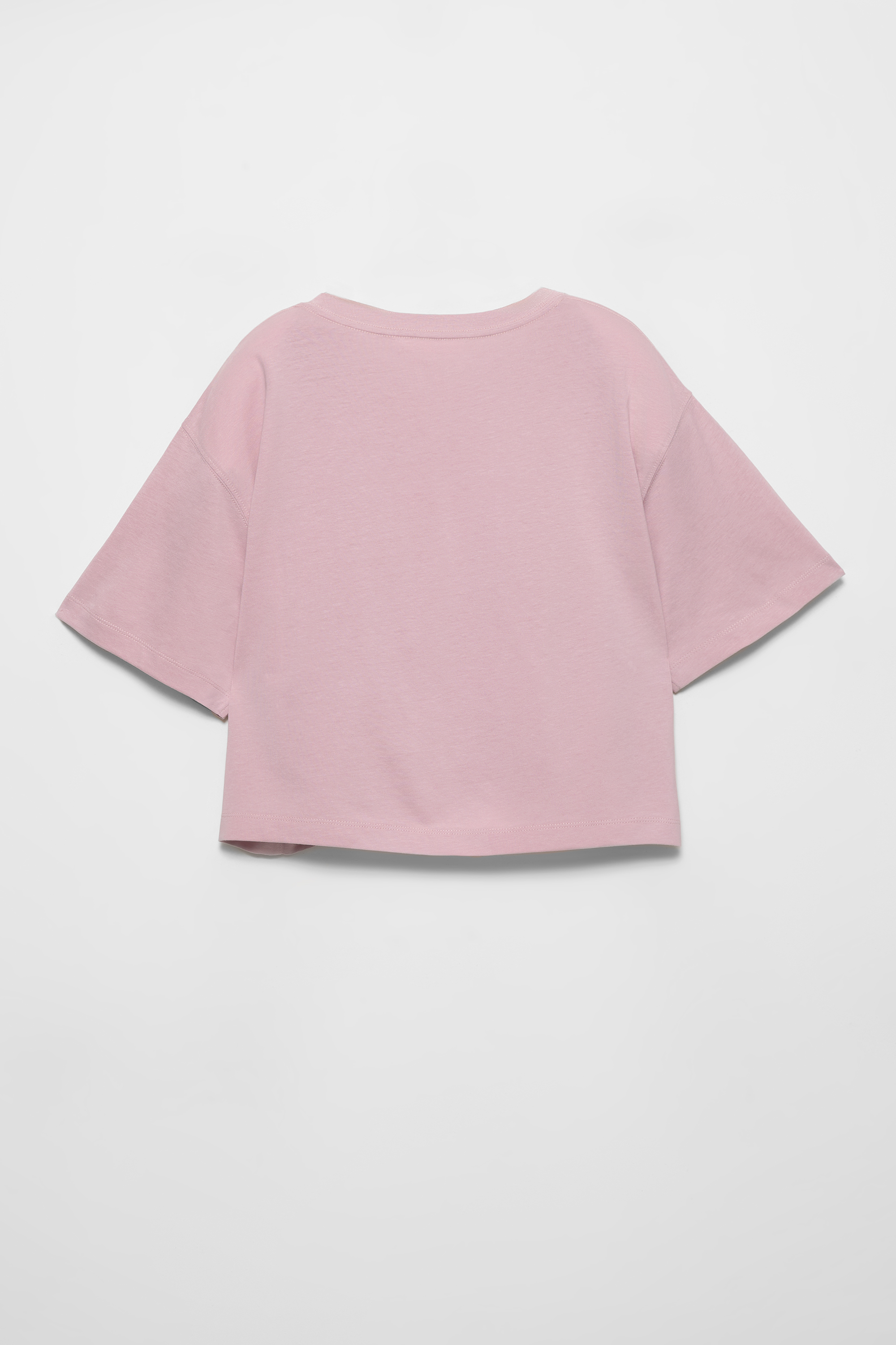 Playera cropped manga corta